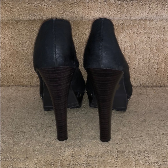 Qupid close tie black with brow high heels 9 - Picture 3 of 7